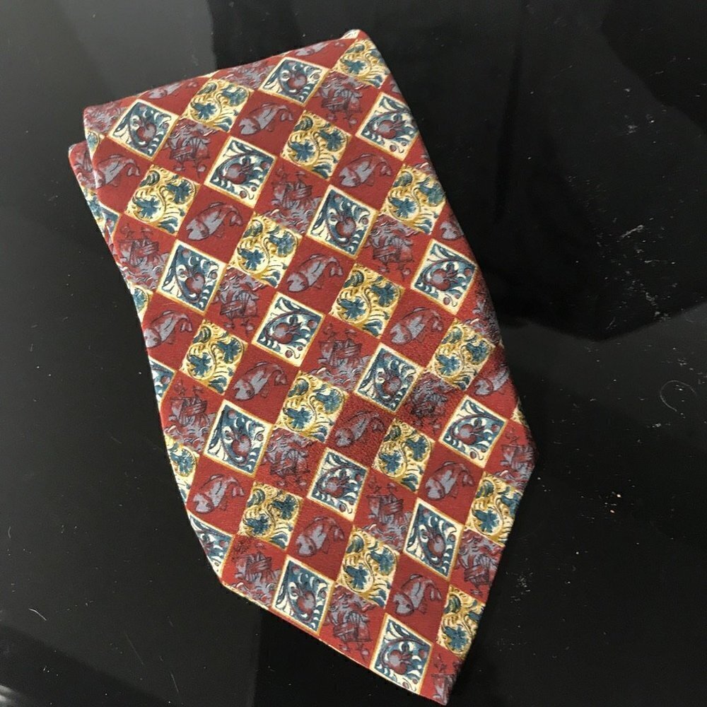 Christian Dior Men Silk Ties Mans Neckwear Mid Century Modernist Vintage Couture